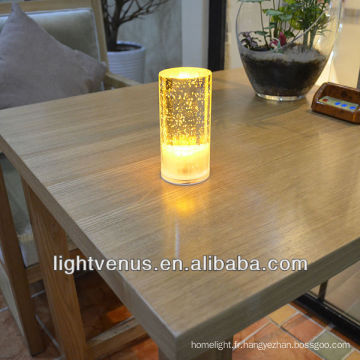 Changement de lampe de table lustre en cristal de couleur